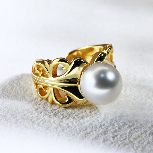 Light Luxury Croatian Pearl DIY Ring Natural Freshwater Pearl 10-11mm