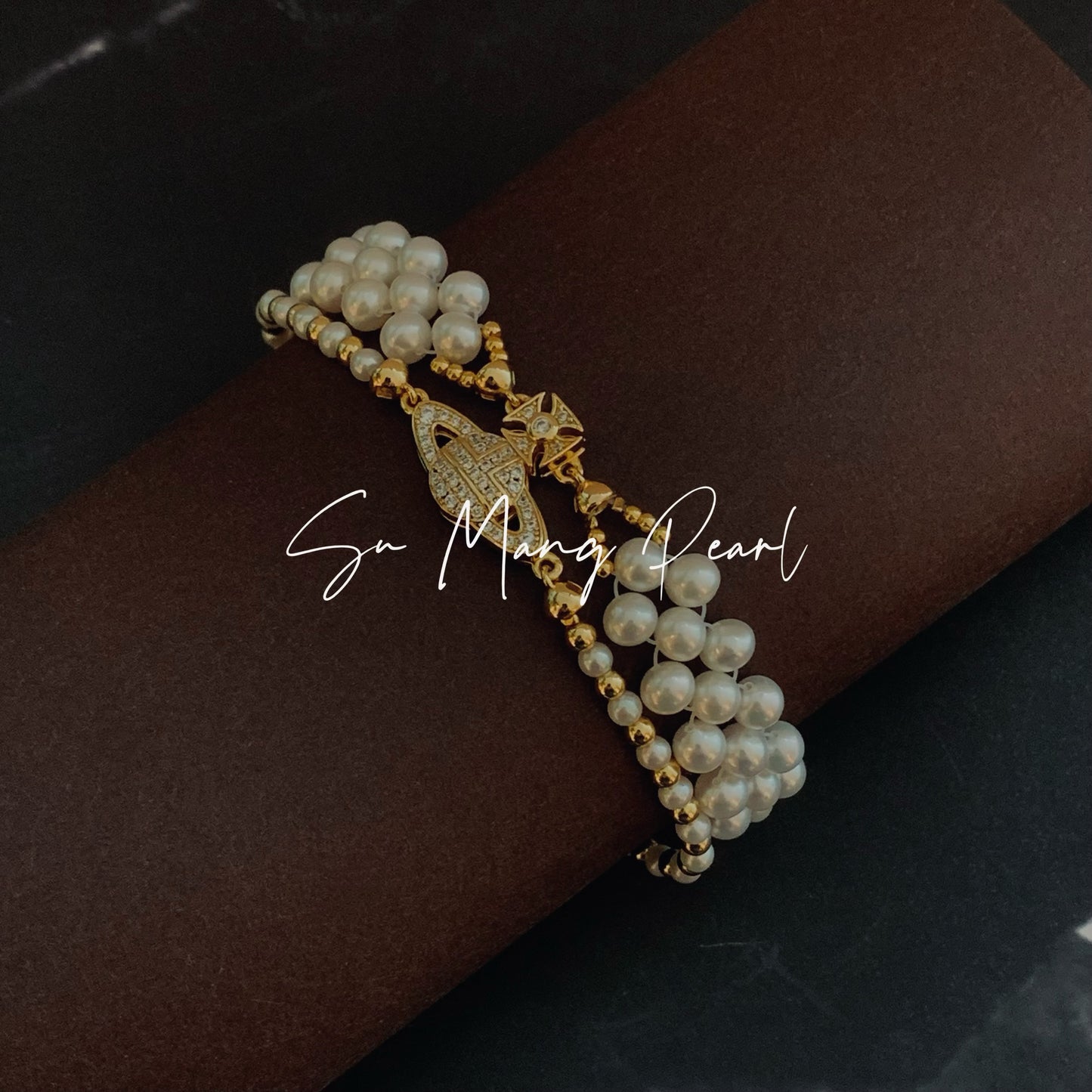 Double-Layer Pearl Stacking Bracelet,  Minimalist High-End Daily Versatile Wrist Accessory