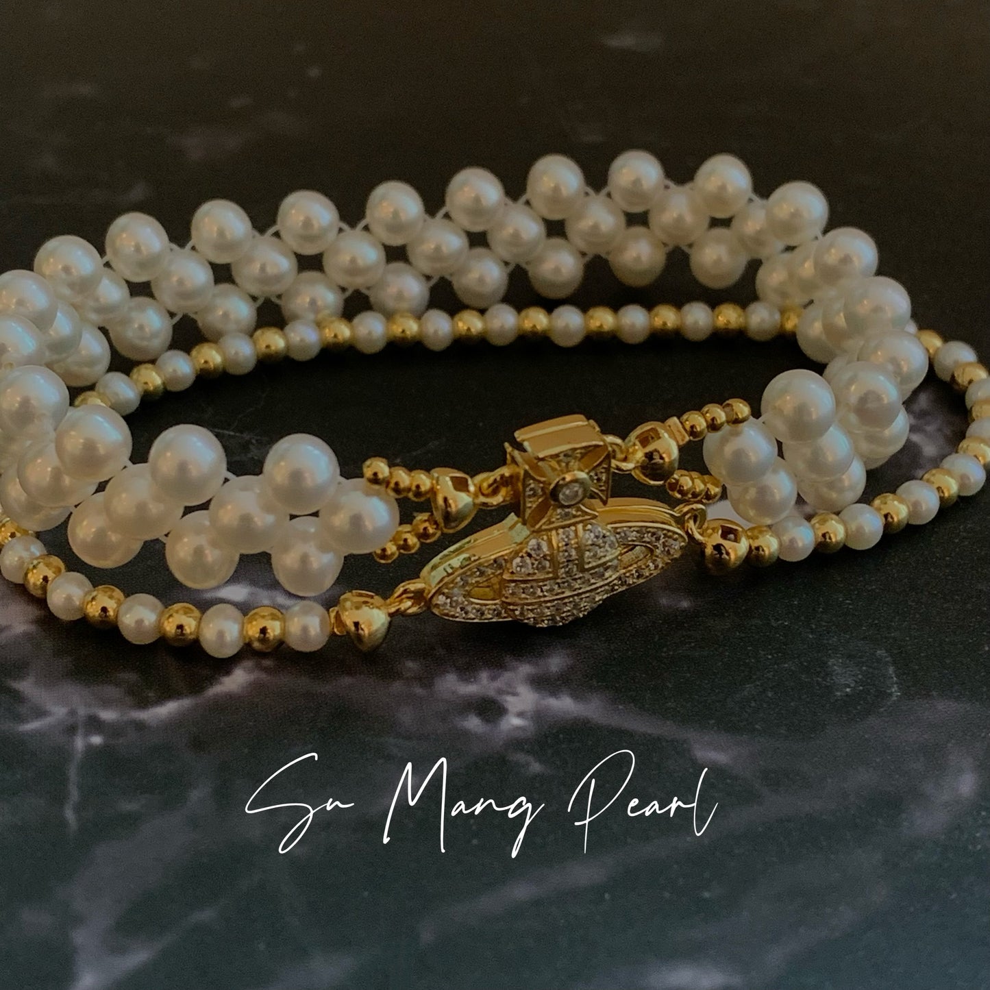 Double-Layer Pearl Stacking Bracelet,  Minimalist High-End Daily Versatile Wrist Accessory