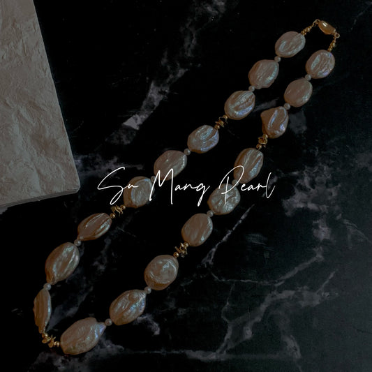 Natural Baroque Irregular Pearl Necklace, Light Luxury Niche Design, High-End Texture Non-Duplicate Choker